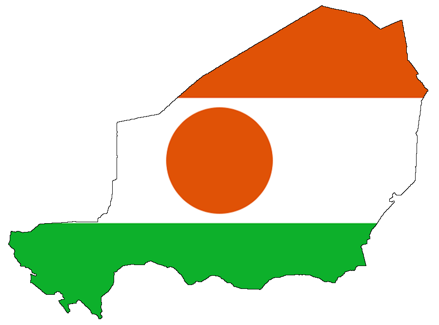 Flag and Map of Niger